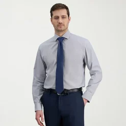 Haggar Mens Classic Fit Wrinkle Free Long Sleeve Dress Shirt