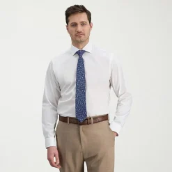 Haggar Mens Classic Fit Wrinkle Free Long Sleeve Dress Shirt