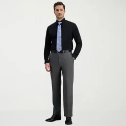 Haggar Mens Classic Fit Wrinkle Free Long Sleeve Dress Shirt