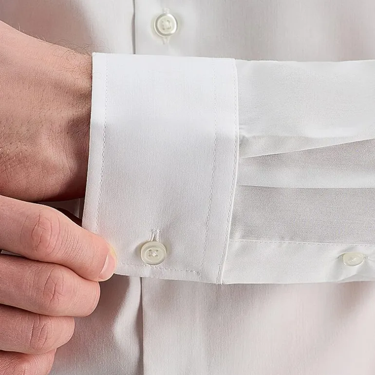 Haggar Mens Slim Fit Wrinkle Free Long Sleeve Dress Shirt