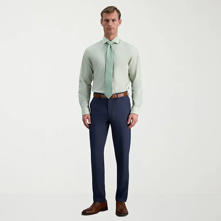 Haggar Mens Slim Fit Wrinkle Free Long Sleeve Dress Shirt