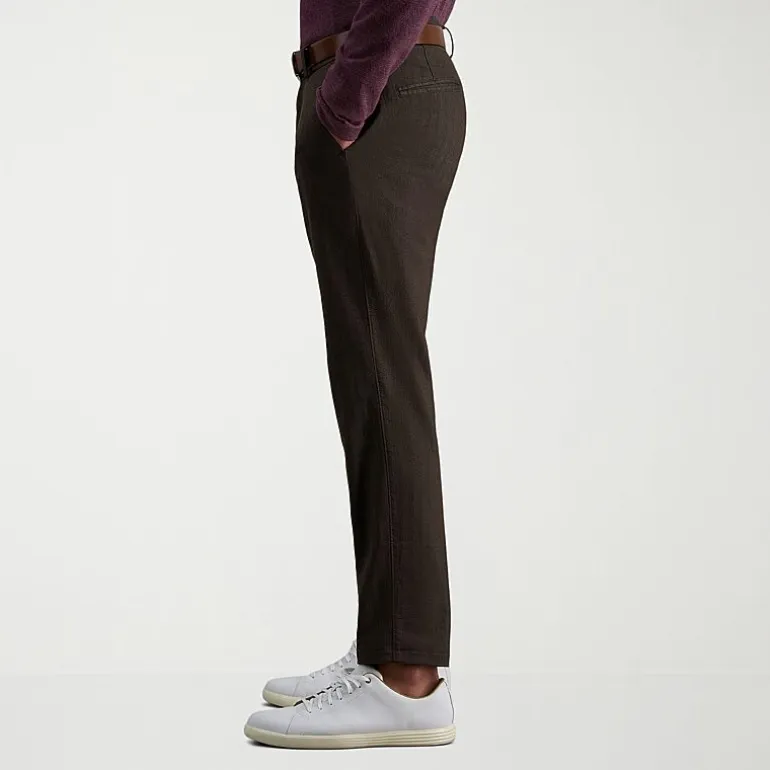 Haggar Modern Stretch Herringbone Mens Regular Fit Flat Front Pant