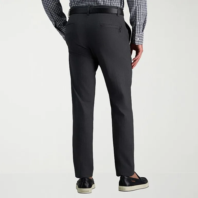Haggar Modern Stretch Herringbone Mens Regular Fit Flat Front Pant