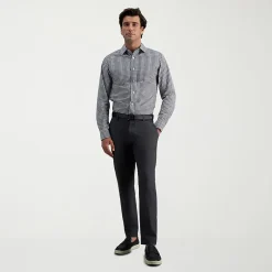Haggar Modern Stretch Herringbone Mens Regular Fit Flat Front Pant