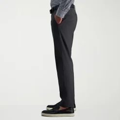 Haggar Modern Stretch Herringbone Mens Regular Fit Flat Front Pant