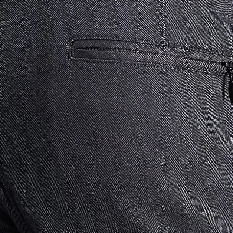 Haggar Modern Stretch Herringbone Mens Regular Fit Flat Front Pant