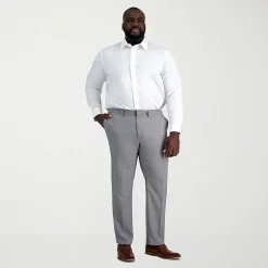 Haggar Premium Comfort Big and Tall Mens Classic Fit Easy Care Stretch Fabric Long Sleeve Dress Shirt