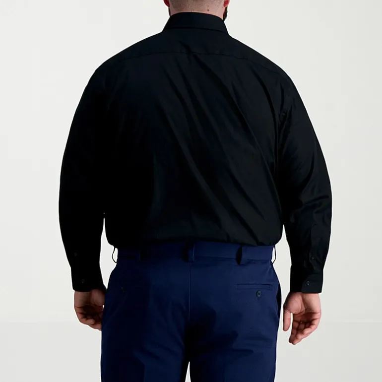 Haggar Premium Comfort Big and Tall Mens Classic Fit Easy Care Stretch Fabric Long Sleeve Dress Shirt