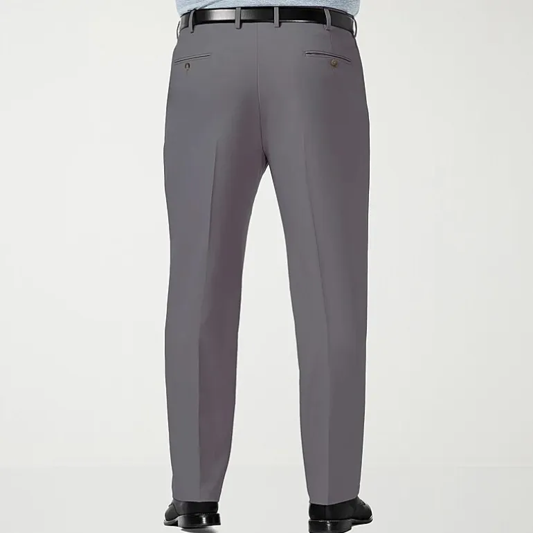 Haggar Premium Comfort Expandable Waist Mens Classic Fit Big and Tall Dress Flat Front Pant