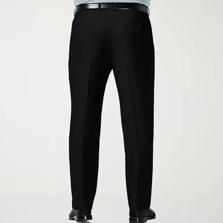 Haggar Premium Comfort Expandable Waist Mens Classic Fit Big and Tall Dress Flat Front Pant