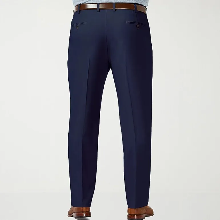 Haggar Premium Comfort Expandable Waist Mens Classic Fit Big and Tall Dress Flat Front Pant