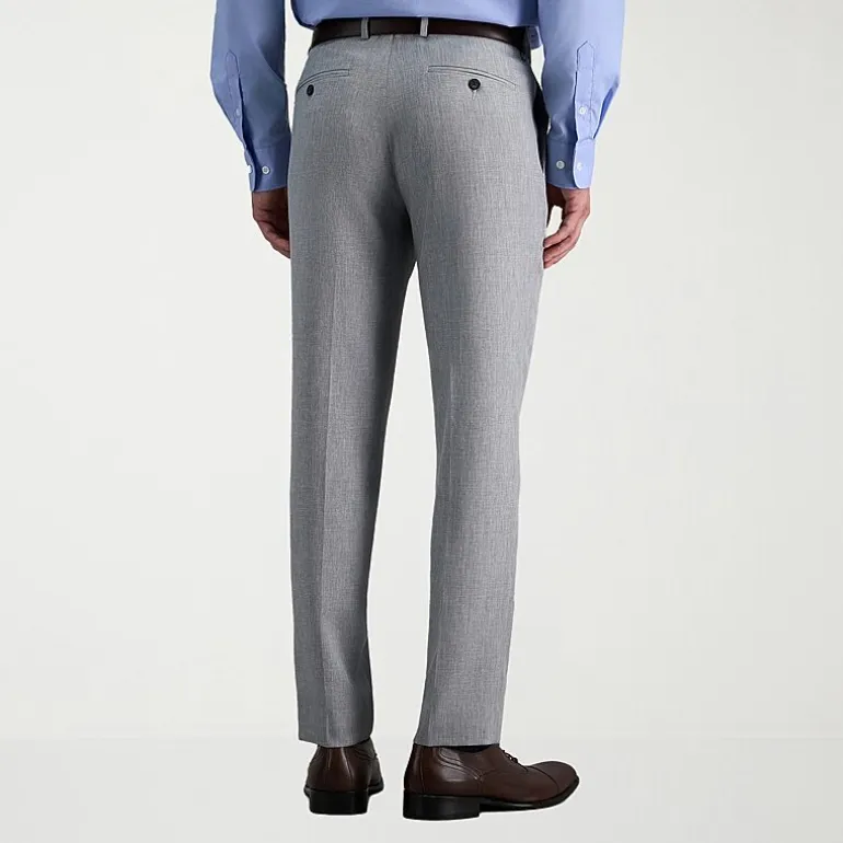Haggar Premium Comfort Melange Broken Twill Mens Slim Fit Dress Flat Front Pant