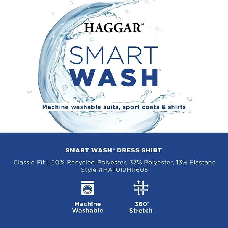 Haggar Premium Comfort Mens Classic Fit Easy Care Long Sleeve Dress Shirt