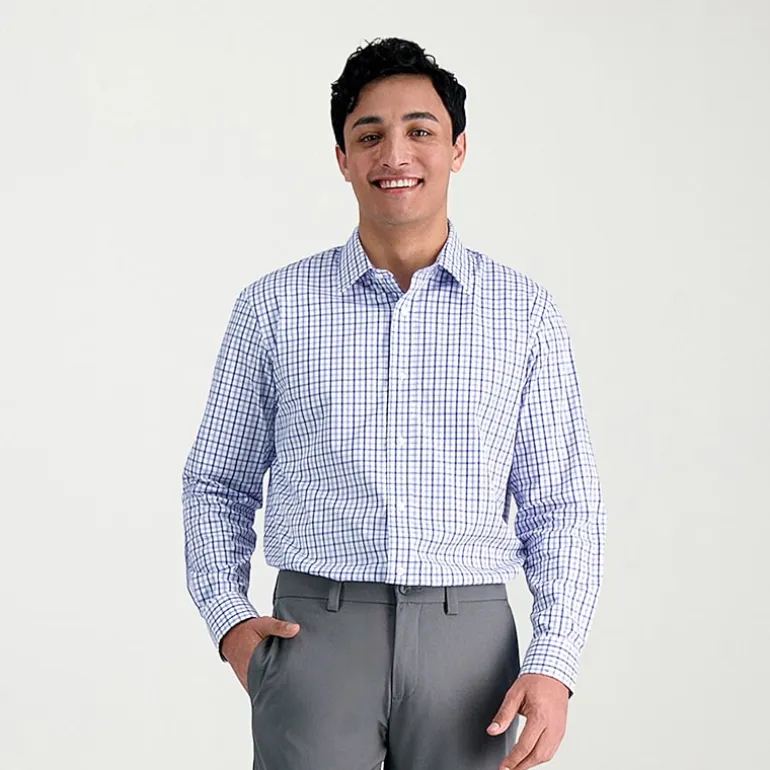 Haggar Premium Comfort Mens Classic Fit Easy Care Long Sleeve Dress Shirt