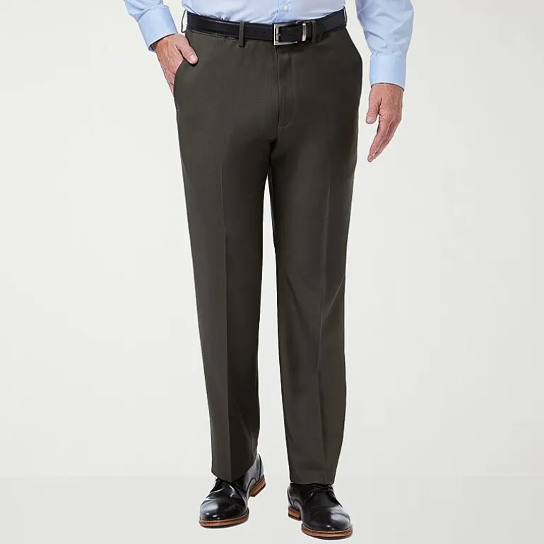 Haggar Premium Comfort Mens Classic Fit Dress Flat Front Pant