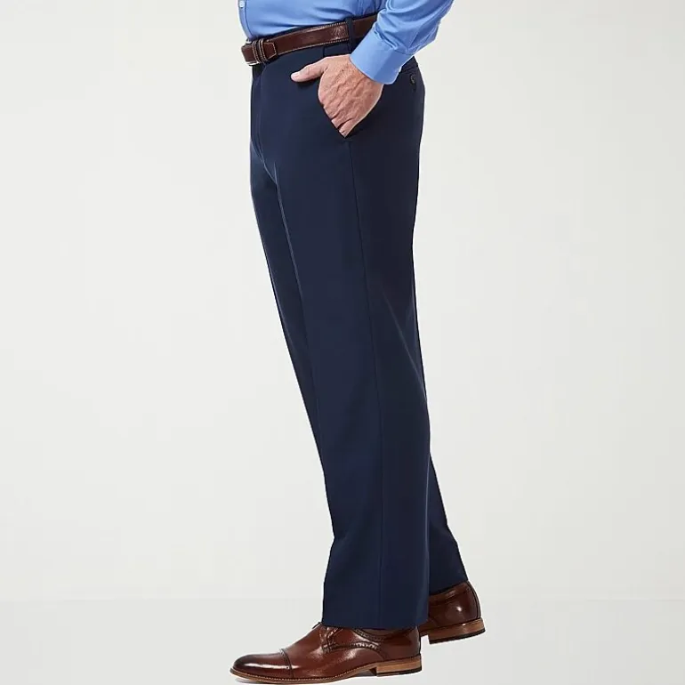 Haggar Premium Comfort Mens Classic Fit Dress Flat Front Pant