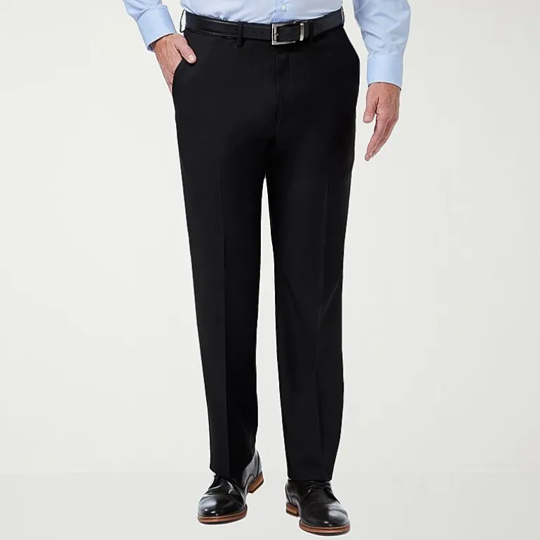 Haggar Premium Comfort Mens Classic Fit Dress Flat Front Pant