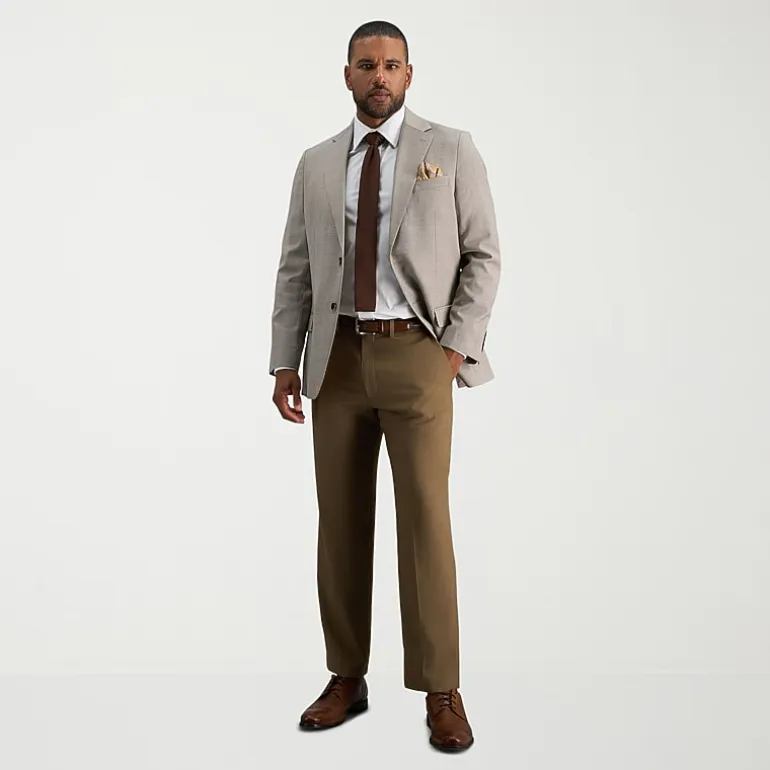 Haggar Premium Comfort Mens Classic Fit Dress Flat Front Pant