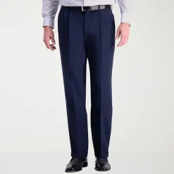 Haggar Premium Comfort Mens Cuffed Classic Fit Dress Pleated Pant