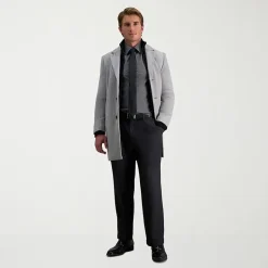 Haggar Premium Comfort Mens Cuffed Classic Fit Dress Pleated Pant