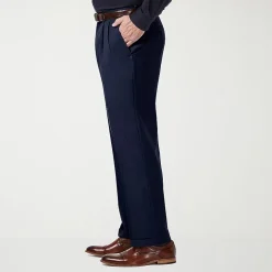 Haggar Premium Comfort Mens Cuffed Classic Fit Dress Pleated Pant