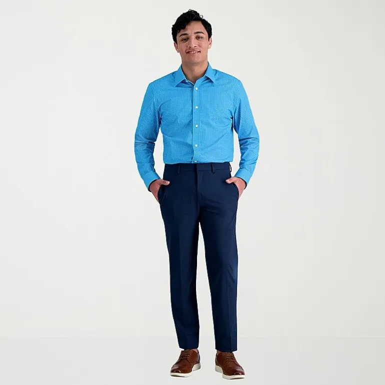 Haggar Premium Comfort Mens Slim Fit Easy Care Long Sleeve Dress Shirt