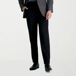 Haggar Premium Comfort Mens Straight Fit Dress Flat Front Pant