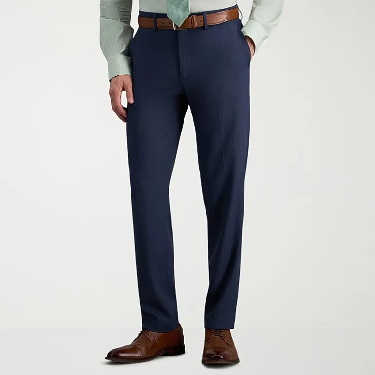 Haggar Premium Comfort Mens Slim Fit Dress Flat Front Pant