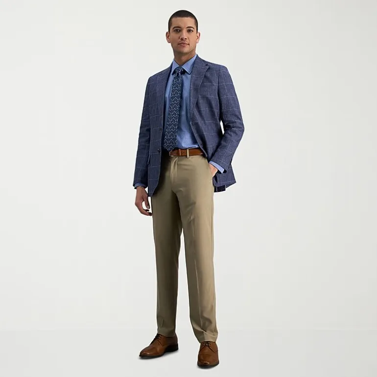 Haggar Premium Comfort Mens Slim Fit Dress Flat Front Pant