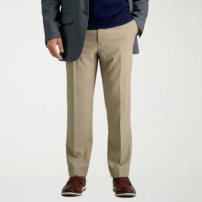 Haggar Premium Comfort Mens Slim Fit Dress Flat Front Pant
