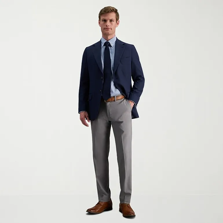 Haggar Premium Comfort Mens Slim Fit Dress Flat Front Pant