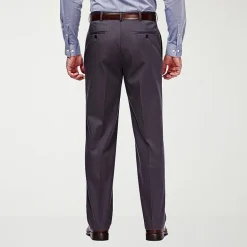 Haggar Premium No Iron Khaki Mens Classic Fit Flat Front Pant