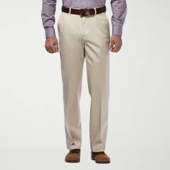 Haggar Premium No Iron Khaki Mens Classic Fit Flat Front Pant