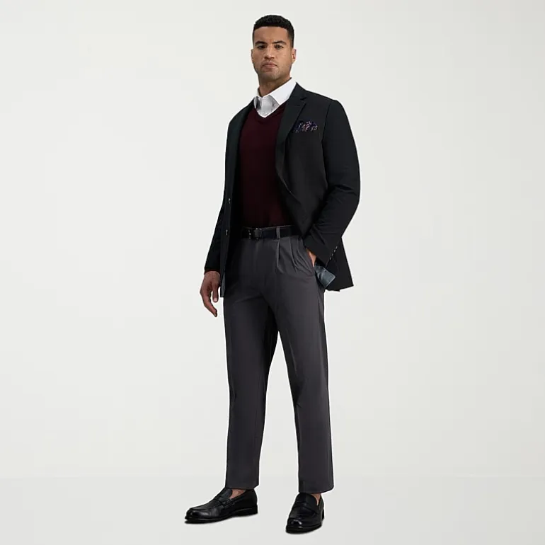 Haggar Premium No Iron Khaki Mens Classic Fit Pleated Pant
