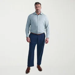 Haggar Smart Wash Big and Tall Mens Classic Fit Easy Care Long Sleeve Dress Shirt