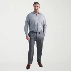 Haggar Smart Wash Big and Tall Mens Classic Fit Easy Care Long Sleeve Dress Shirt