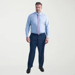 Haggar Smart Wash Big and Tall Mens Classic Fit Easy Care Long Sleeve Dress Shirt