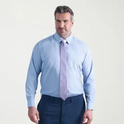 Haggar Smart Wash Big and Tall Mens Classic Fit Easy Care Long Sleeve Dress Shirt