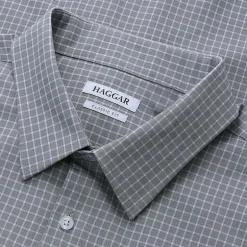 Haggar Smart Wash Big and Tall Mens Classic Fit Easy Care Long Sleeve Dress Shirt