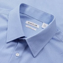 Haggar Smart Wash Big and Tall Mens Classic Fit Easy Care Long Sleeve Dress Shirt