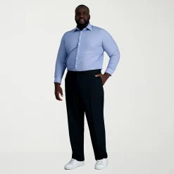 Haggar Smart Wash Big and Tall Mens Classic Fit Easy Care Long Sleeve Dress Shirt