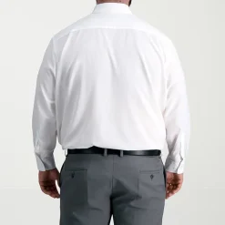 Haggar Smart Wash Big and Tall Mens Classic Fit Easy Care Long Sleeve Dress Shirt
