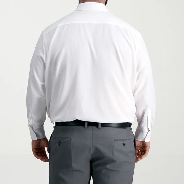 Haggar Smart Wash Big and Tall Mens Classic Fit Easy Care Long Sleeve Dress Shirt