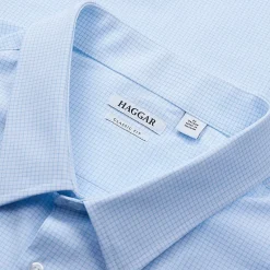 Haggar Smart Wash Big and Tall Mens Classic Fit Easy Care Long Sleeve Dress Shirt