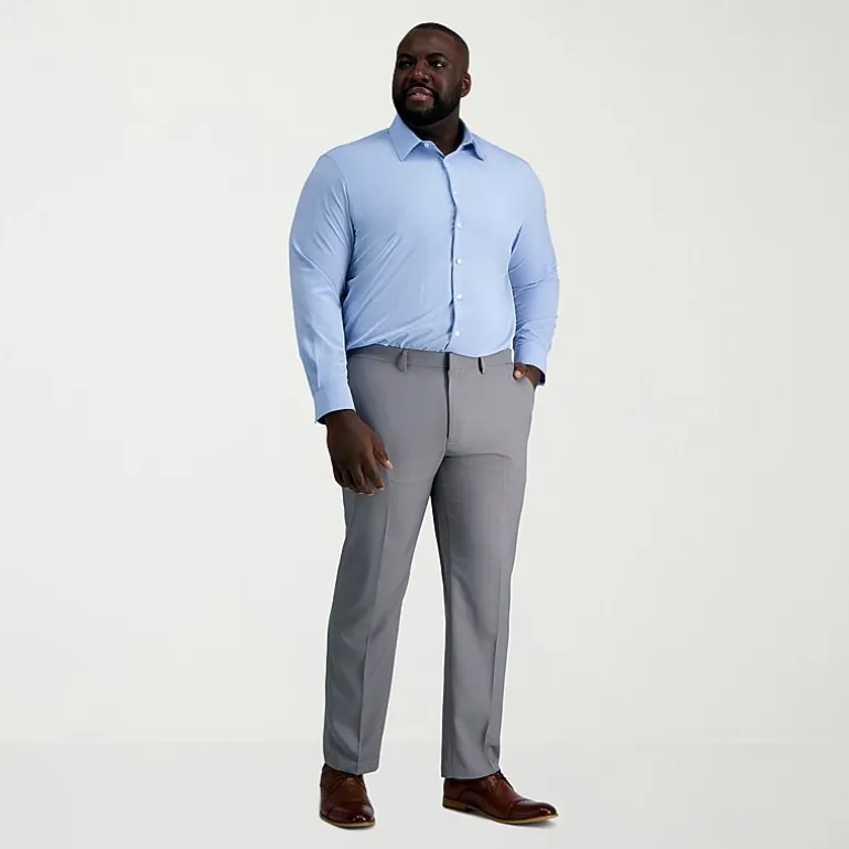 Haggar Smart Wash Big and Tall Mens Classic Fit Easy Care Long Sleeve Dress Shirt