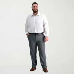 Haggar Smart Wash Big and Tall Mens Classic Fit Easy Care Long Sleeve Dress Shirt