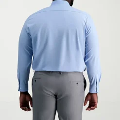 Haggar Smart Wash Big and Tall Mens Classic Fit Easy Care Long Sleeve Dress Shirt