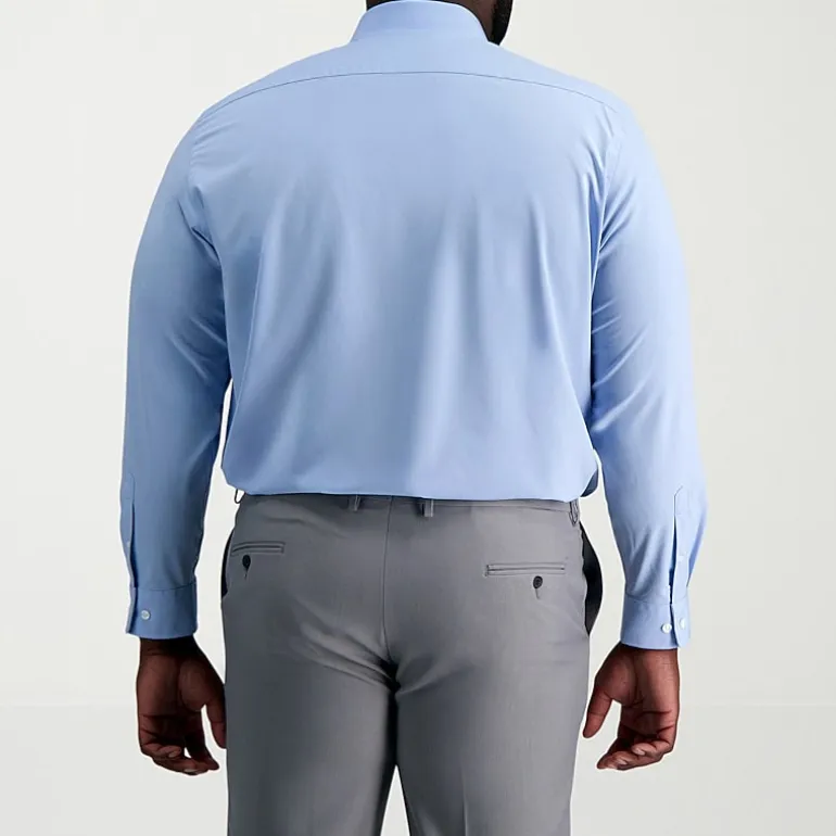 Haggar Smart Wash Big and Tall Mens Classic Fit Easy Care Long Sleeve Dress Shirt