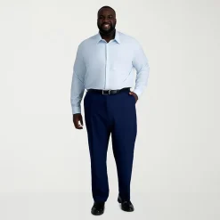 Haggar Smart Wash Big and Tall Mens Classic Fit Easy Care Long Sleeve Dress Shirt