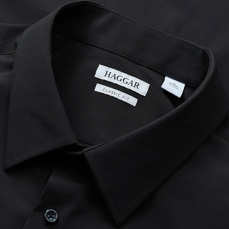 Haggar Smart Wash Big and Tall Mens Classic Fit Easy Care Long Sleeve Dress Shirt